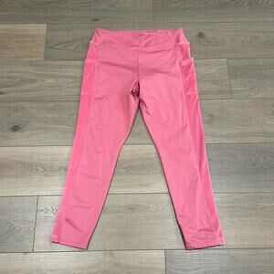 PINK ACTIVE Bubblegum Pink Fleece Lined Velour Trim Side Pocket Lounge‎ Pants XL